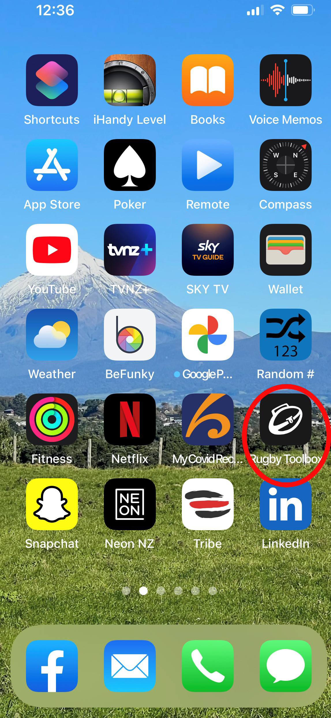 Add a site to iPhone or Android Screen Rugby Toolbox